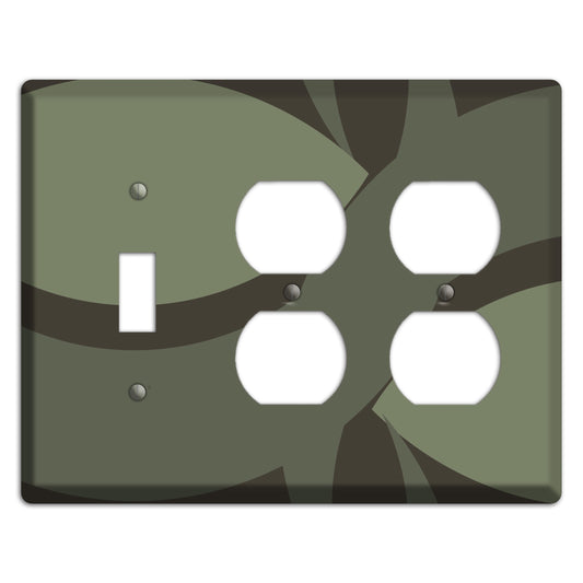 Olive Abstract Toggle / 2 Duplex Wallplate