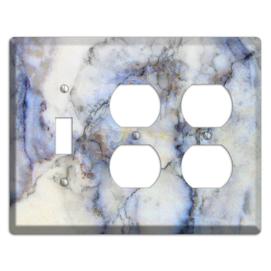 Spindle Marble Toggle / 2 Duplex Wallplate