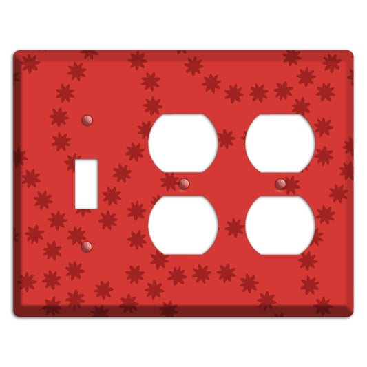 Multi Red Constellation Toggle / 2 Duplex Wallplate