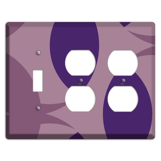 Purple Abstract Toggle / 2 Duplex Wallplate