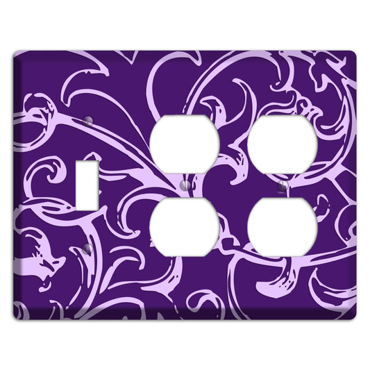 Victorian Purple Toggle / 2 Duplex Wallplate