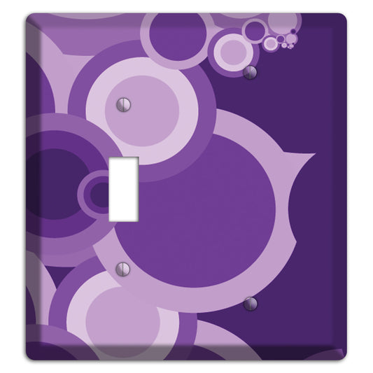 Purple Circles Toggle / Blank Wallplate