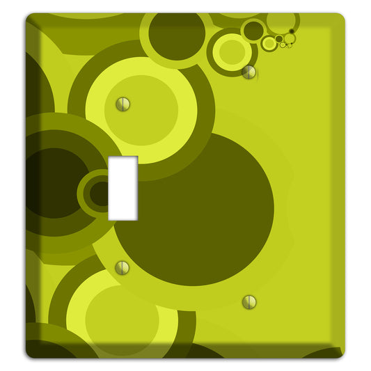 Green Circles Toggle / Blank Wallplate