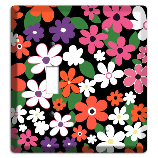 Hippie Flowers Toggle / Blank Wallplate
