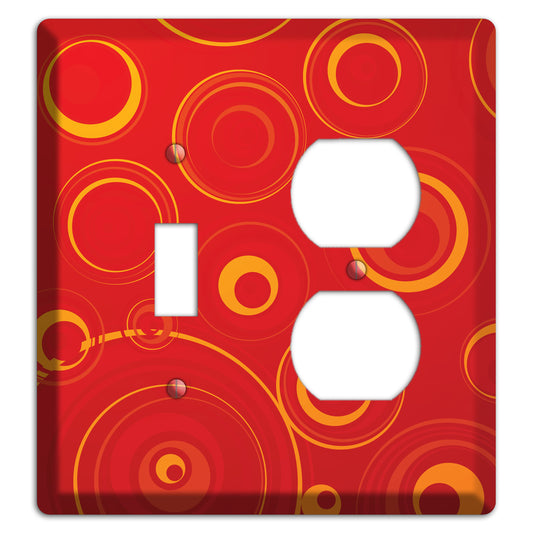 Red Circles Toggle / Duplex Wallplate