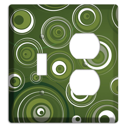 Green Circles Toggle / Duplex Wallplate