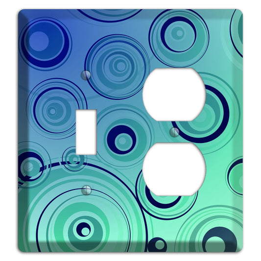 Blue and Green Circles Toggle / Duplex Wallplate