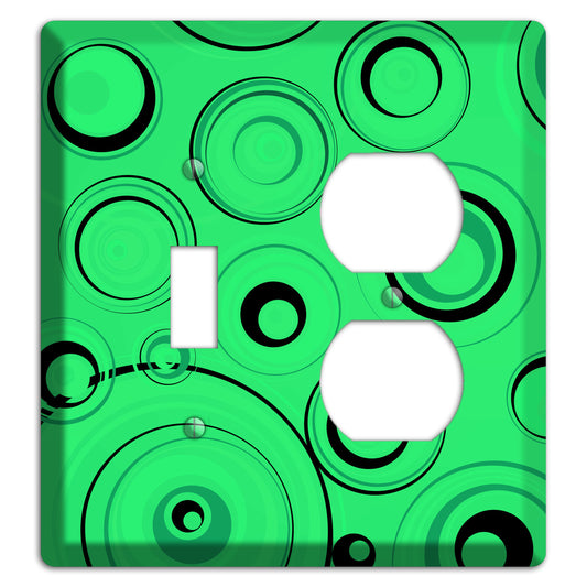Bright Green Circles Toggle / Duplex Wallplate