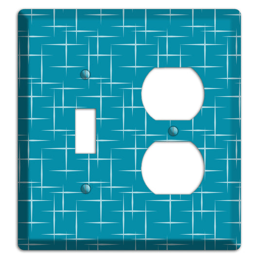Blue Atom Burst Toggle / Duplex Wallplate