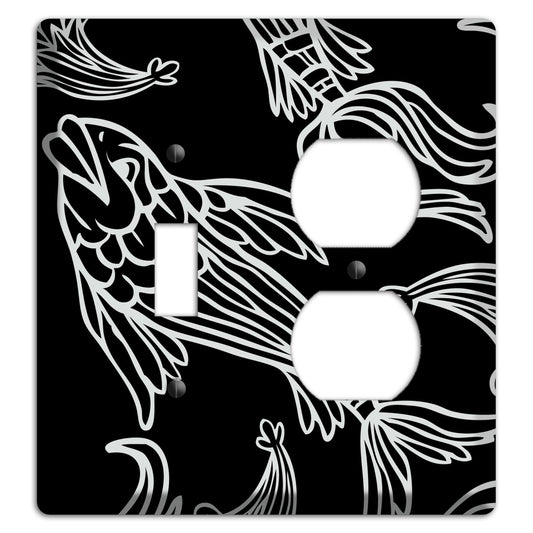 Black and White Koi Toggle / Duplex Wallplate
