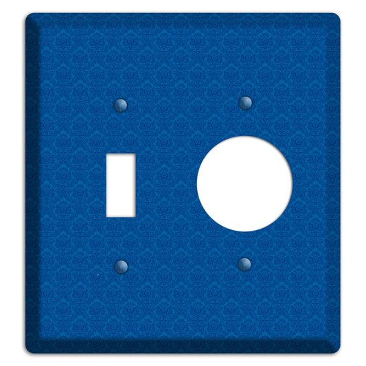 Blue Cartouche Toggle / Receptacle Wallplate