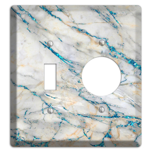 Bondi Blue Marble Toggle / Receptacle Wallplate
