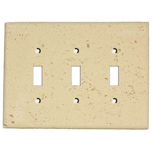 Sand Stone Triple Toggle Switchplate - Wallplatesonline.com
