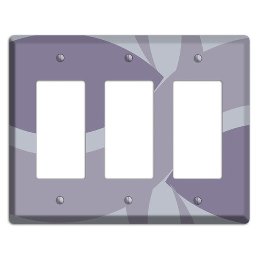 Grey and Lavender Abstract 3 Rocker Wallplate