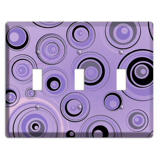 Lavender Circles 3 Toggle Wallplate