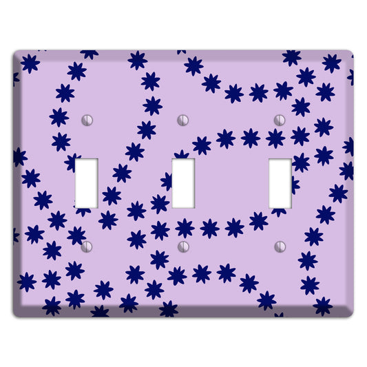 Lavender with Purple Constellation 3 Toggle Wallplate
