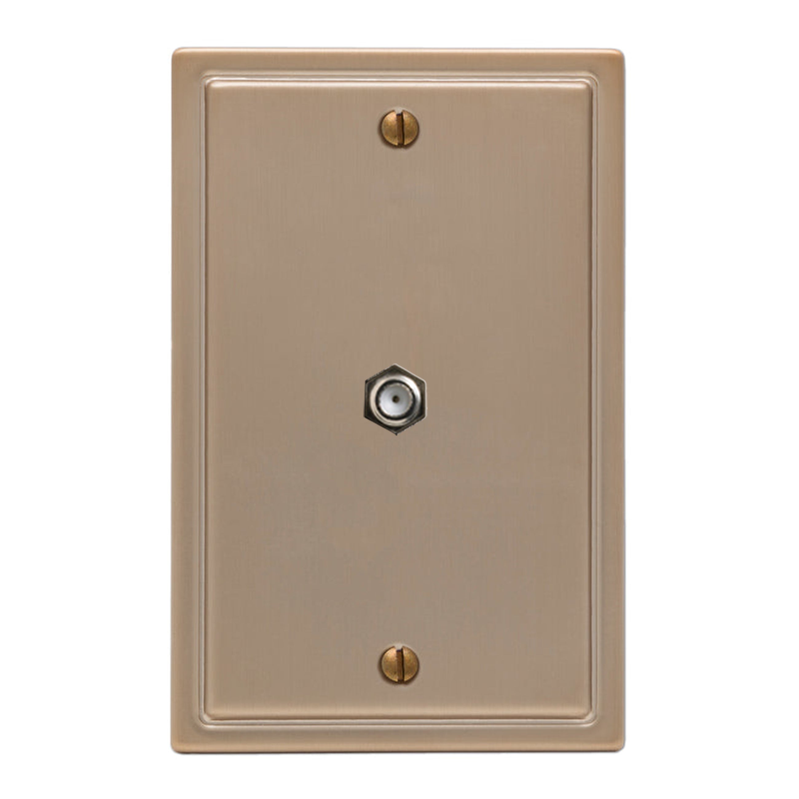 Moderne Brushed Bronze Steel Cable Plate