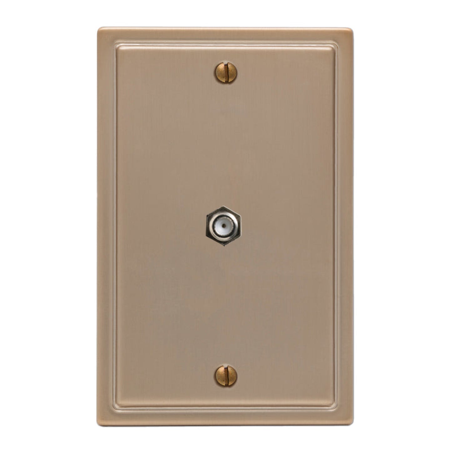 Moderne Brushed Bronze Steel Cable Plate