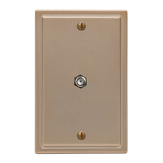 Moderne Brushed Bronze Steel Cable Plate