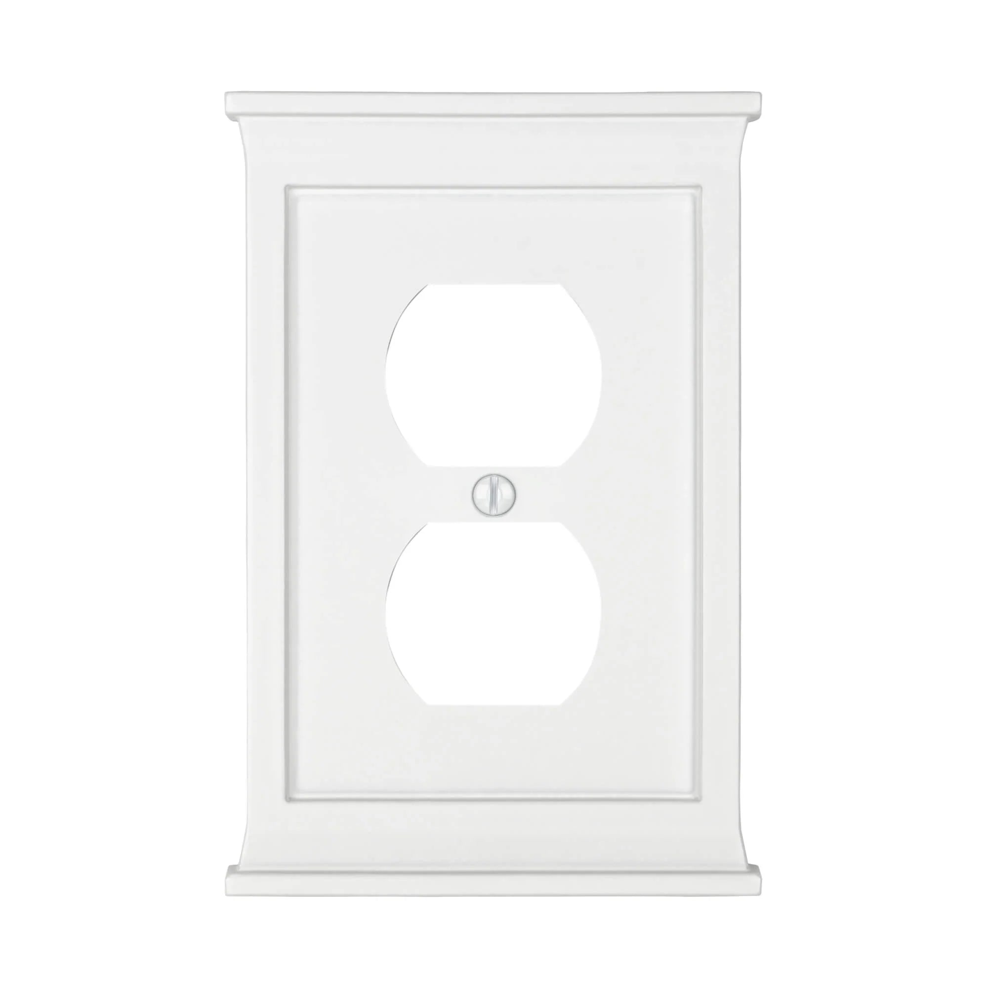 Mantel White Wood 1 Duplex Outlet