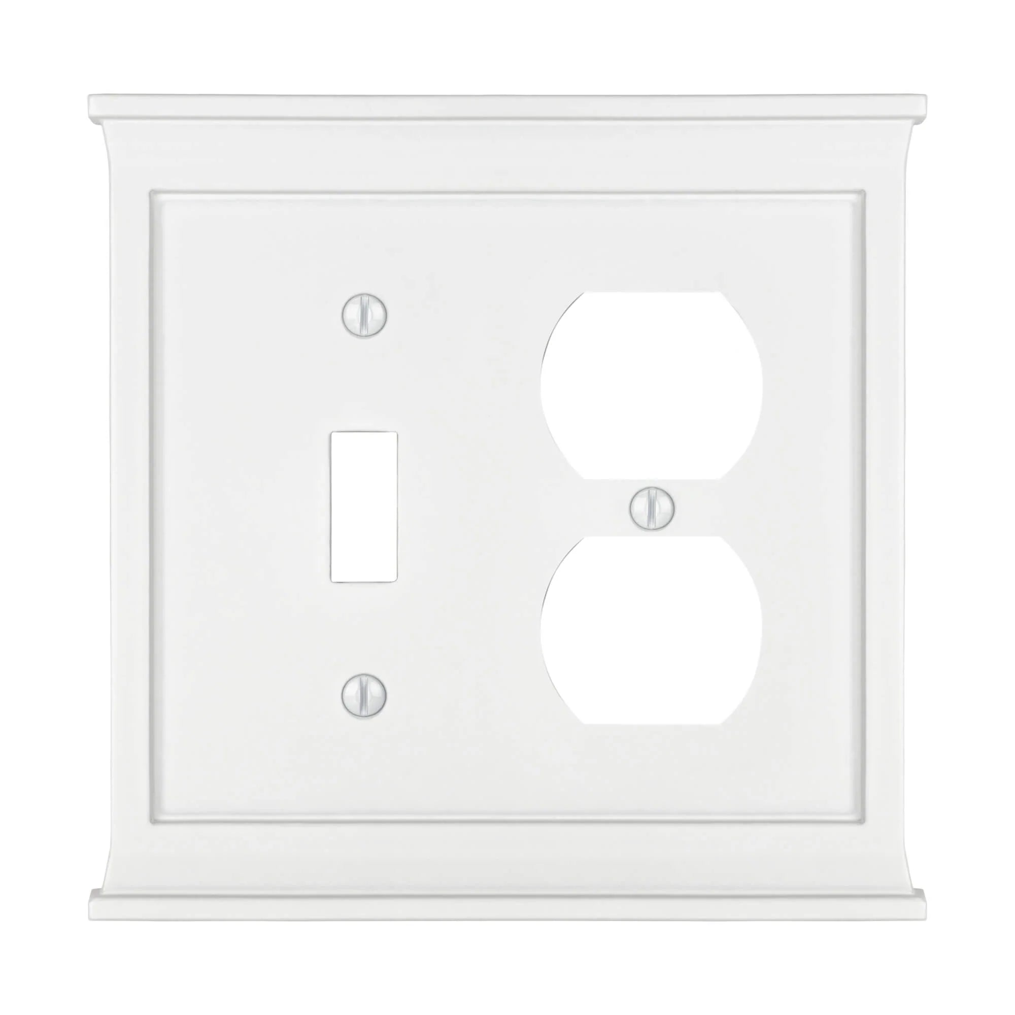 Mantel White Wood Toggle / Duplex Outlet