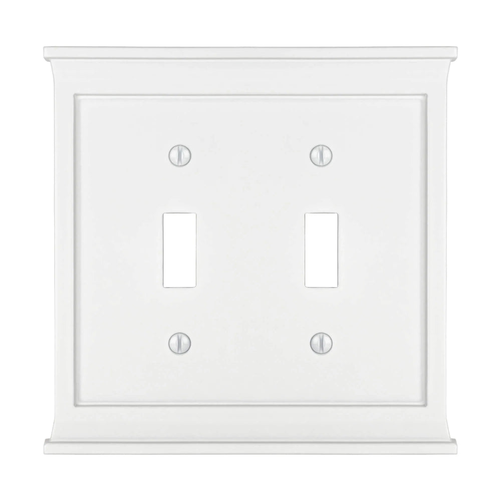 Mantel White Wood Double Toggle