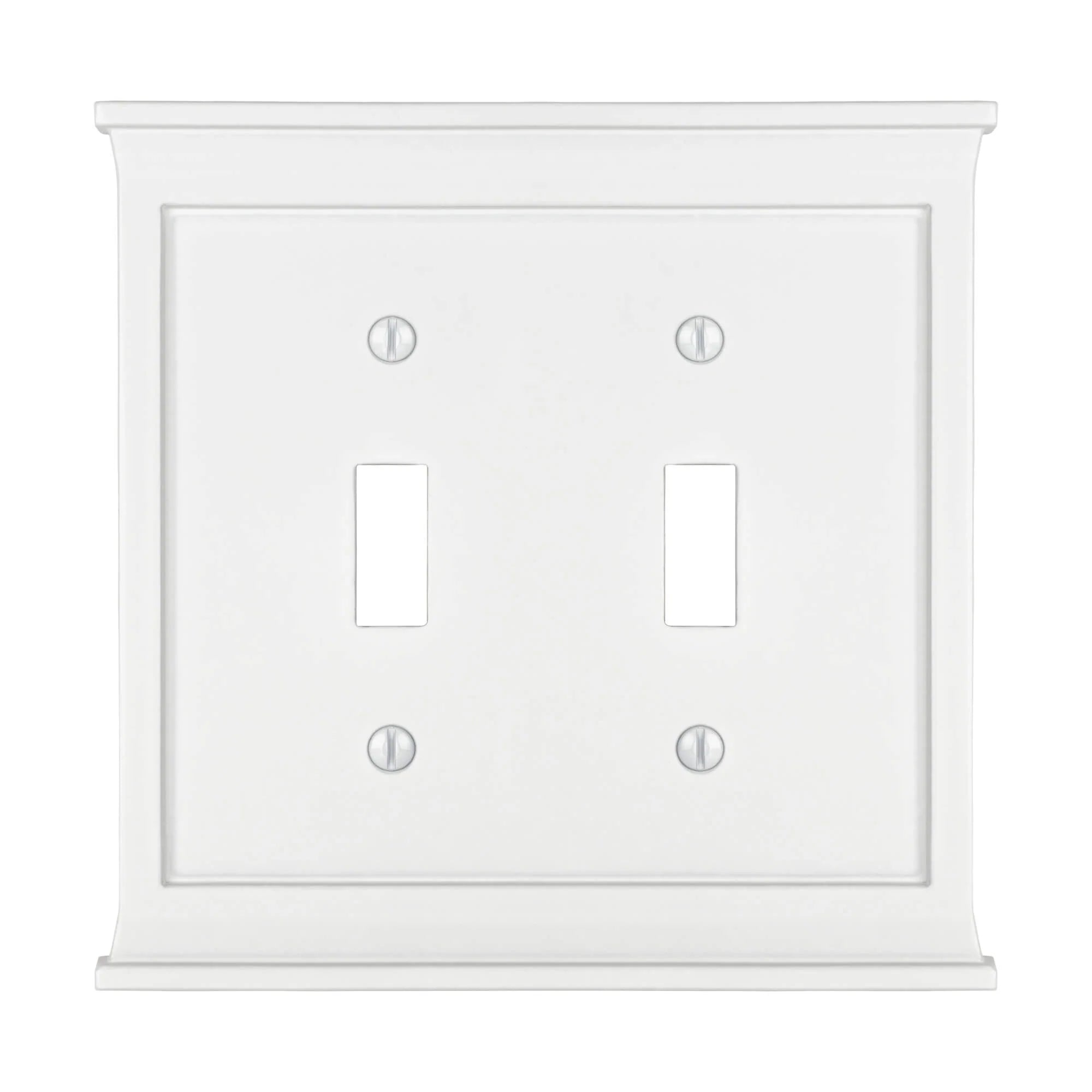 Mantel White Wood Double Toggle