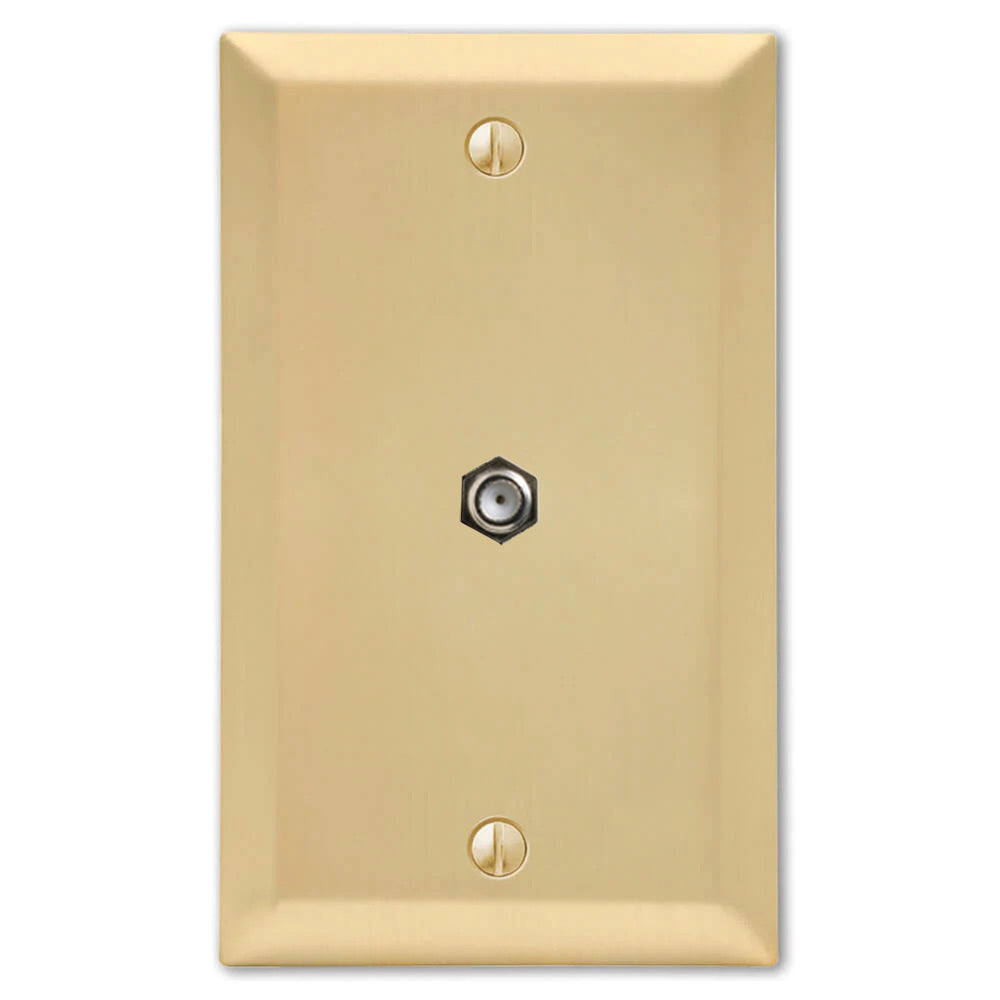 Century Satin Brass Cable plates