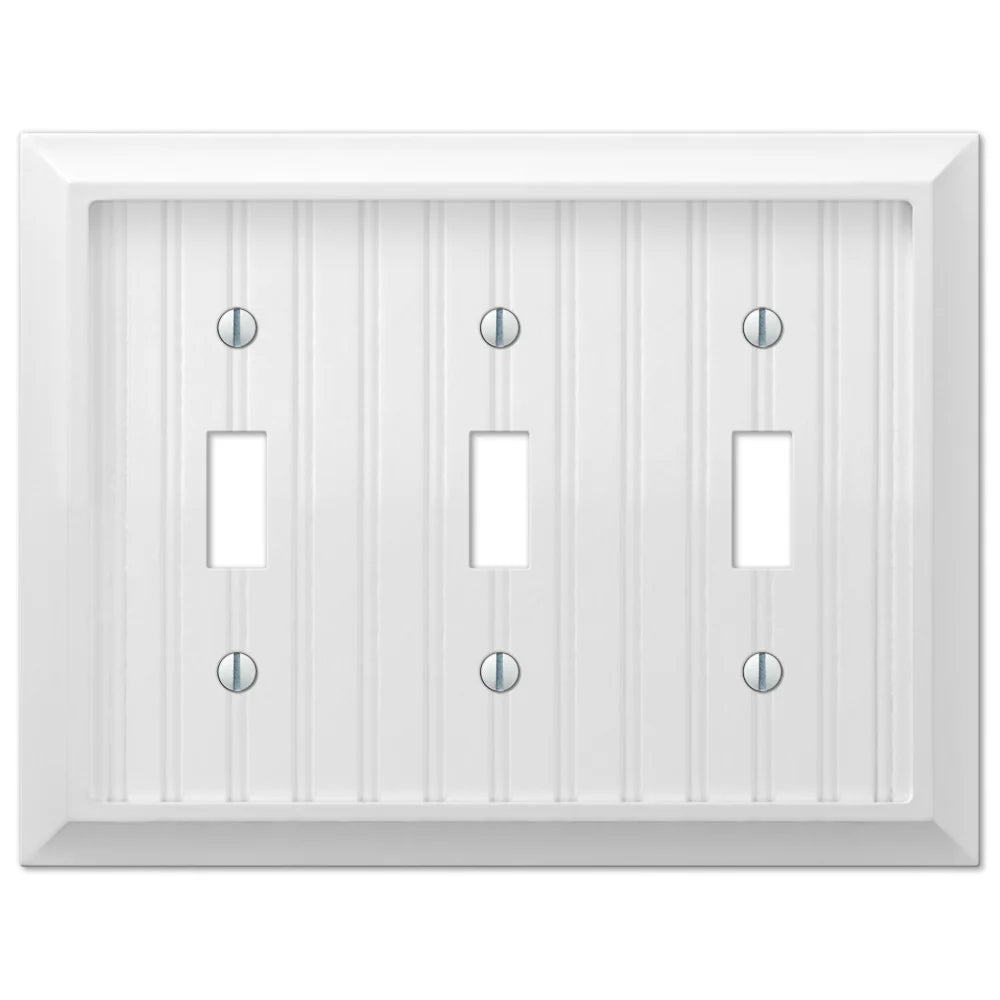 Cottage White Wood Triple Toggle