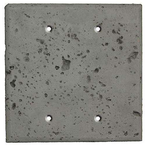 Dark Gray Stone Double Blank Cover Plate