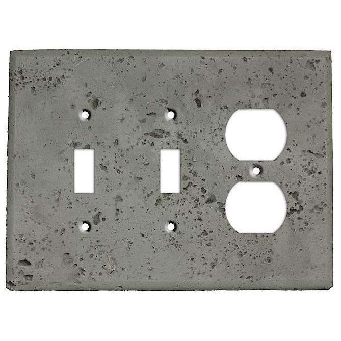 Dark Gray Stone 2 Toggle / Duplex Outlet Cover Plate