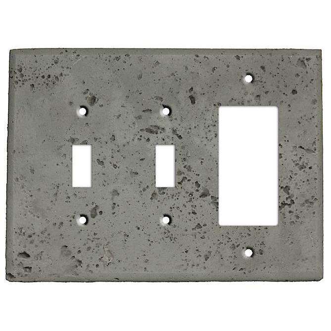 Dark Gray Stone 2 Toggle / Rocker Cover Plate