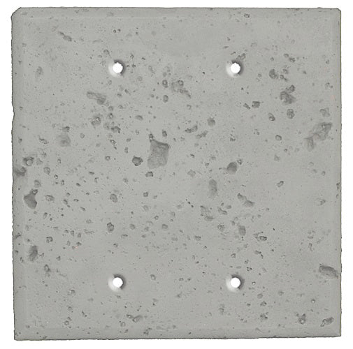 Gray Stone Double Blank Cover Plate
