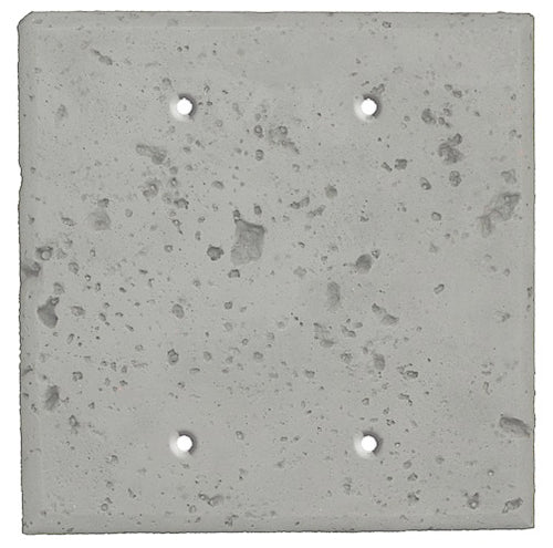 Gray Stone Double Blank Cover Plate