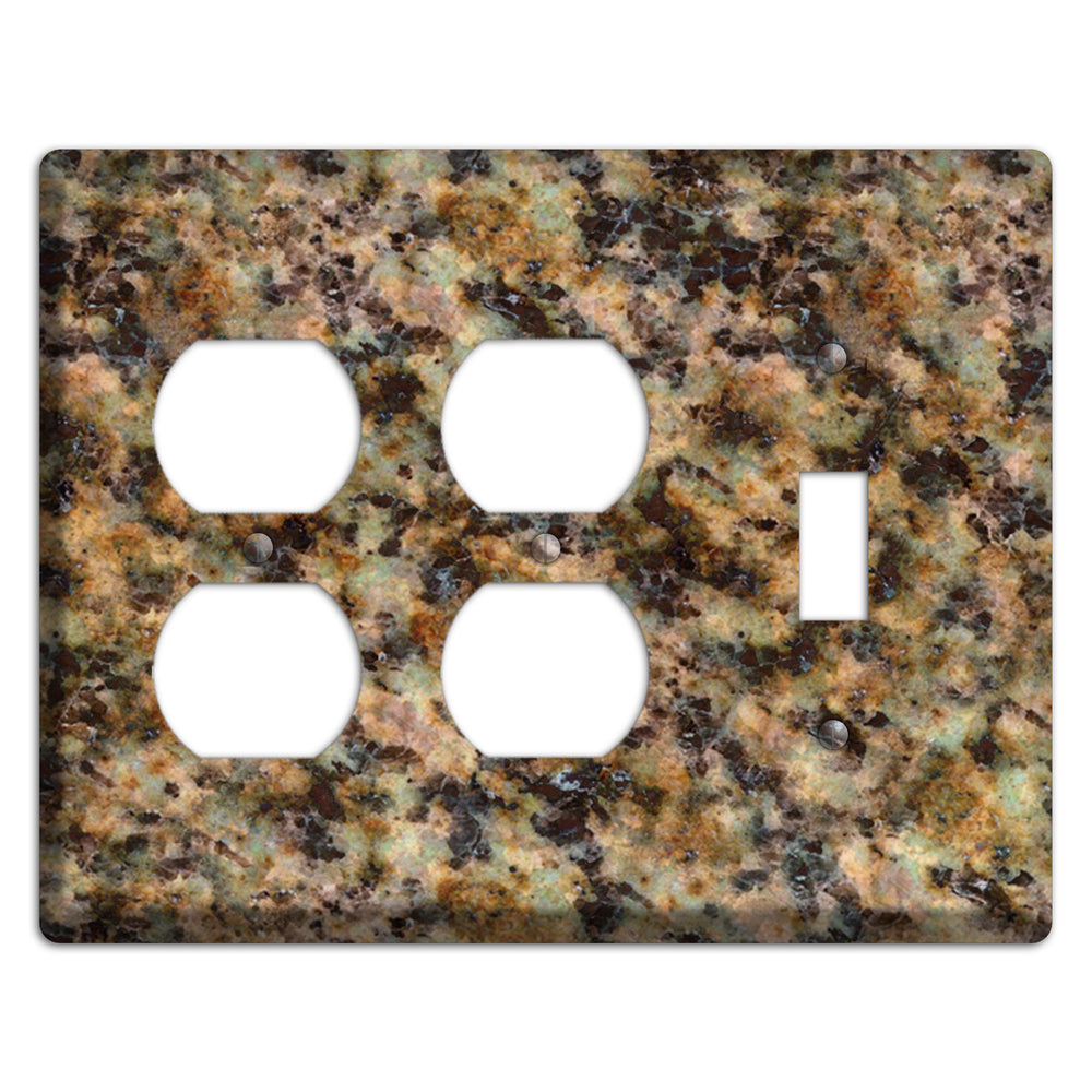 Verde Butterfly Granite 2 Duplex / Toggle Wallplate