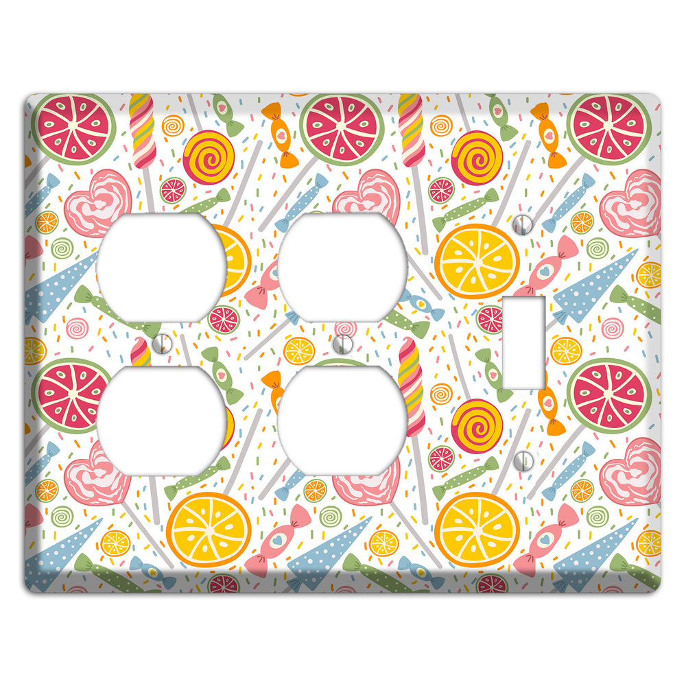 Candy Carnival (White) 2 Duplex / Toggle Wallplate