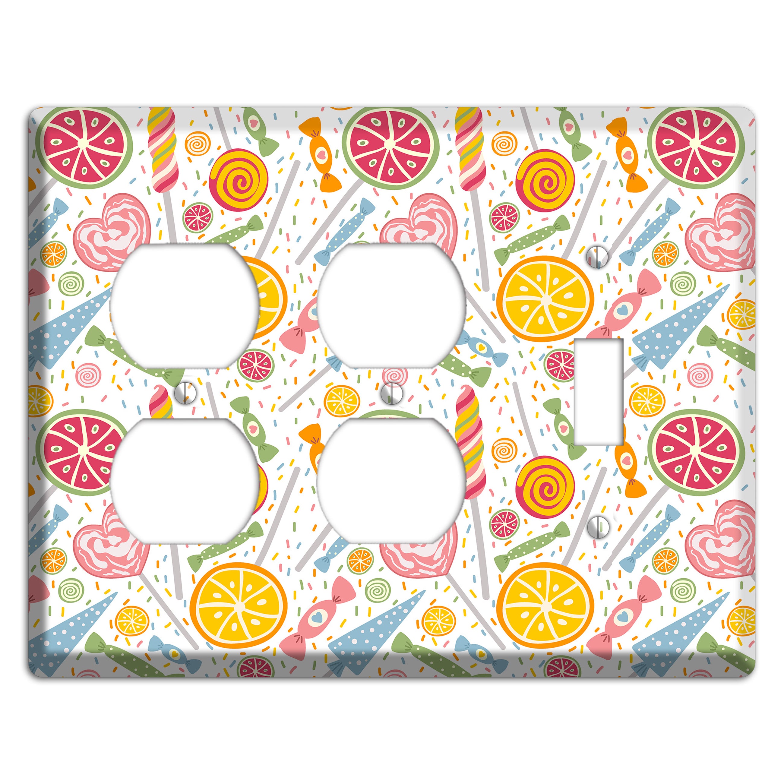 Candy Carnival (White) 2 Duplex / Toggle Wallplate