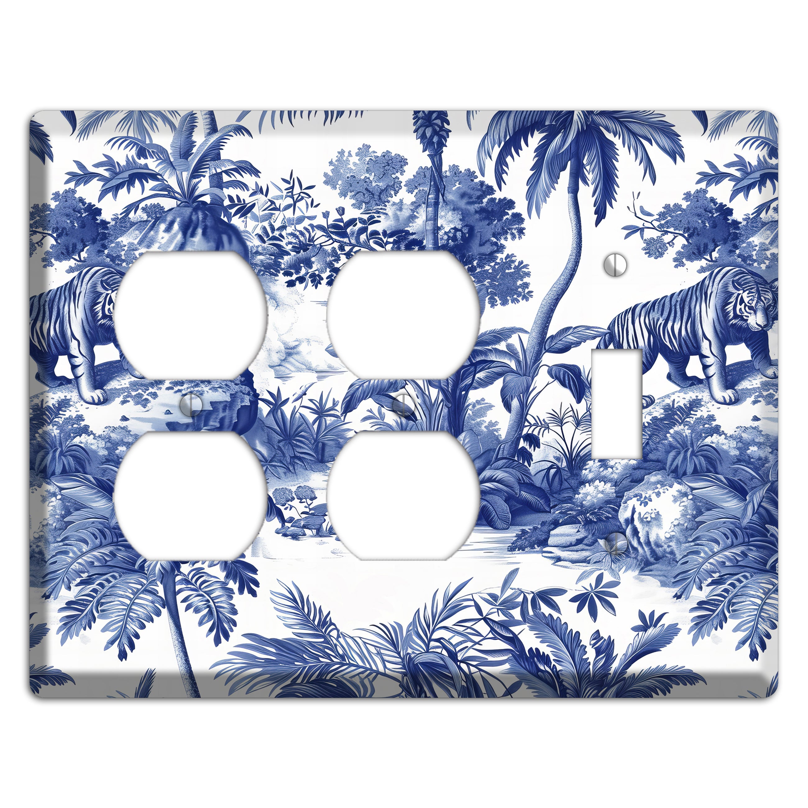 Bengal & Palm 2 Duplex / Toggle Wallplate