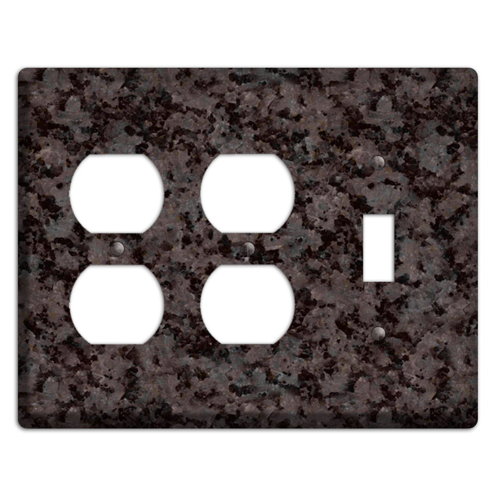 Coffee Brown Granite 2 Duplex / Toggle Wallplate