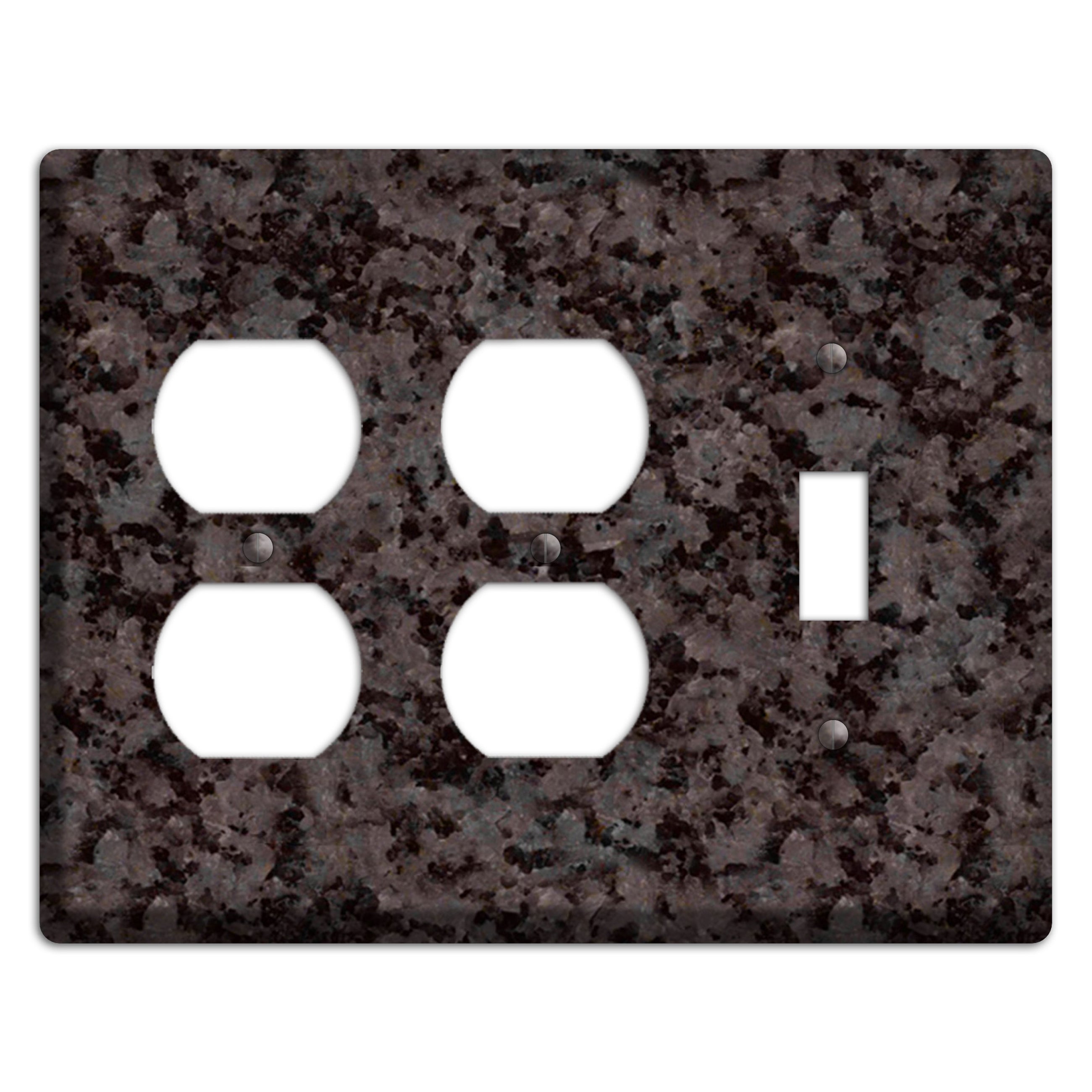 Coffee Brown Granite 2 Duplex / Toggle Wallplate