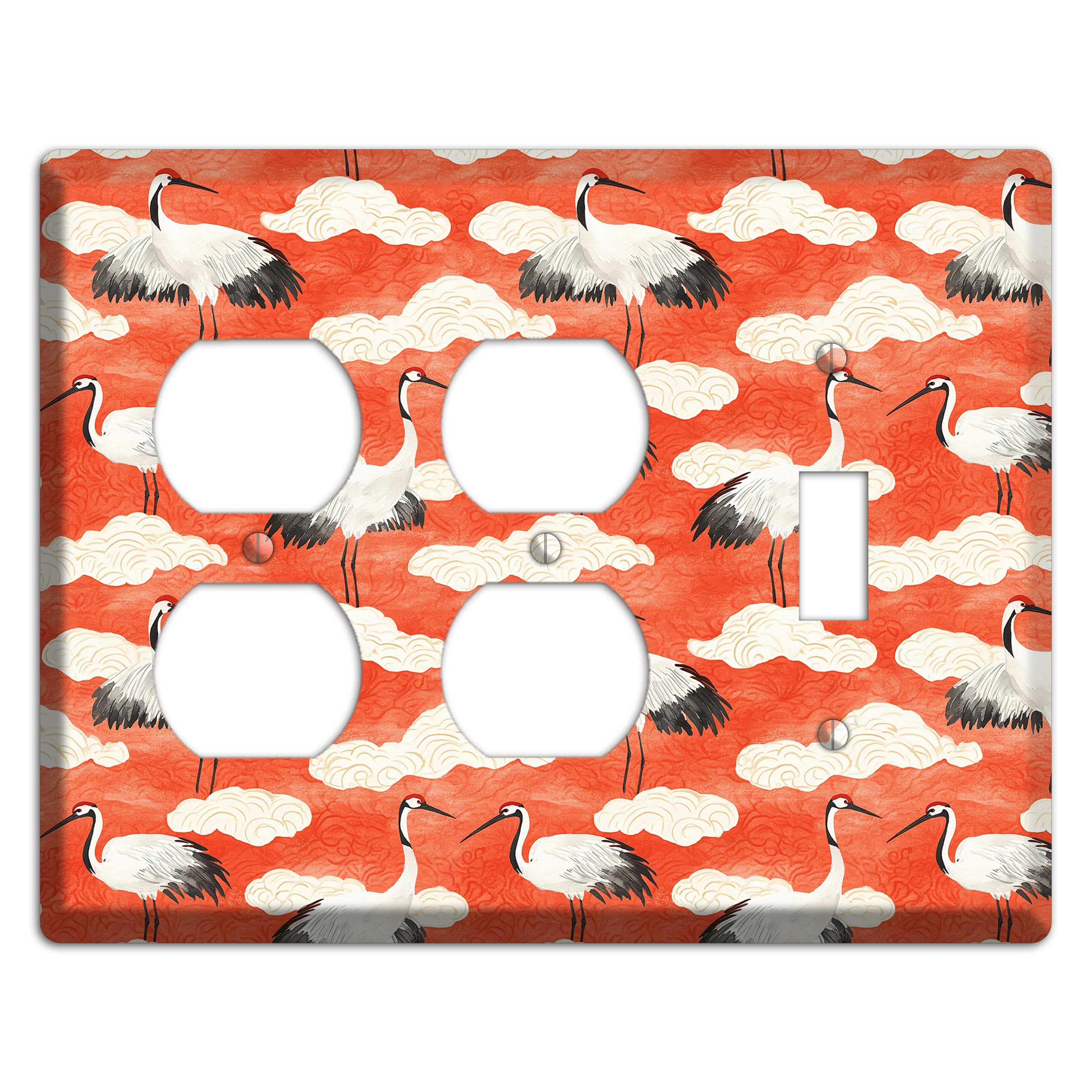 Vermillion Cloud Ceremony 2 Duplex / Toggle Wallplate