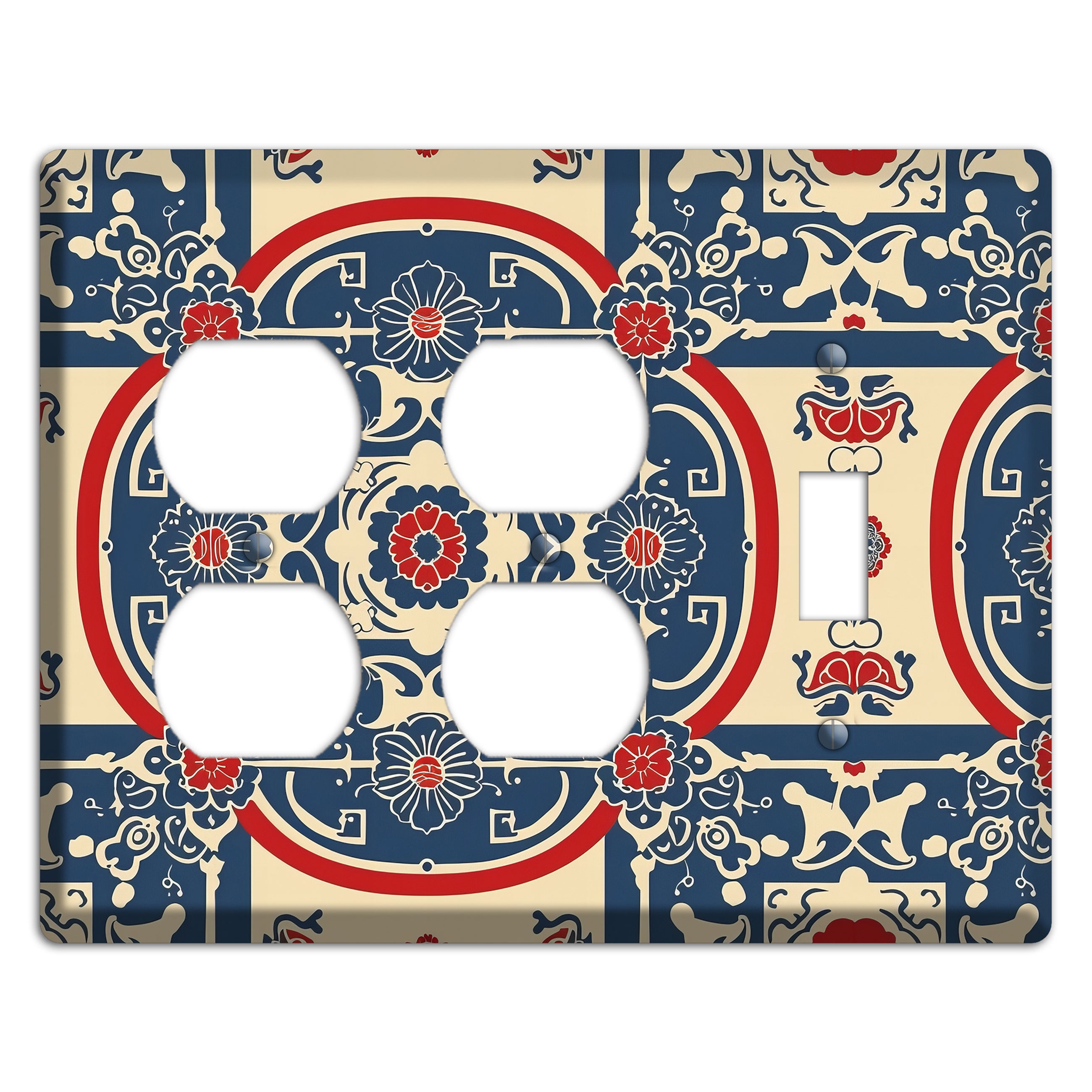 Imperial Medallion Court 2 Duplex / Toggle Wallplate