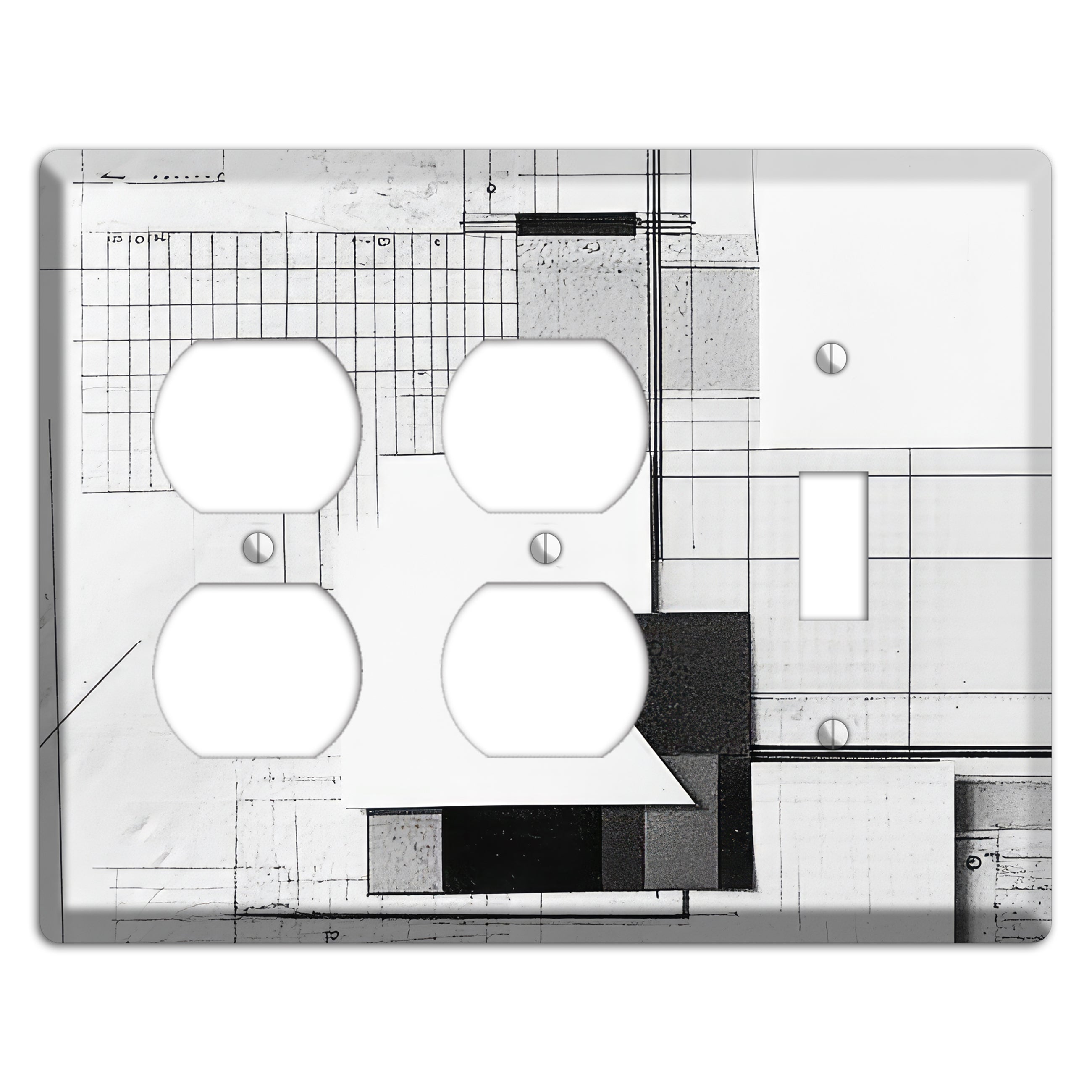 Blueprint Palimpsest 2 Duplex / Toggle Wallplate