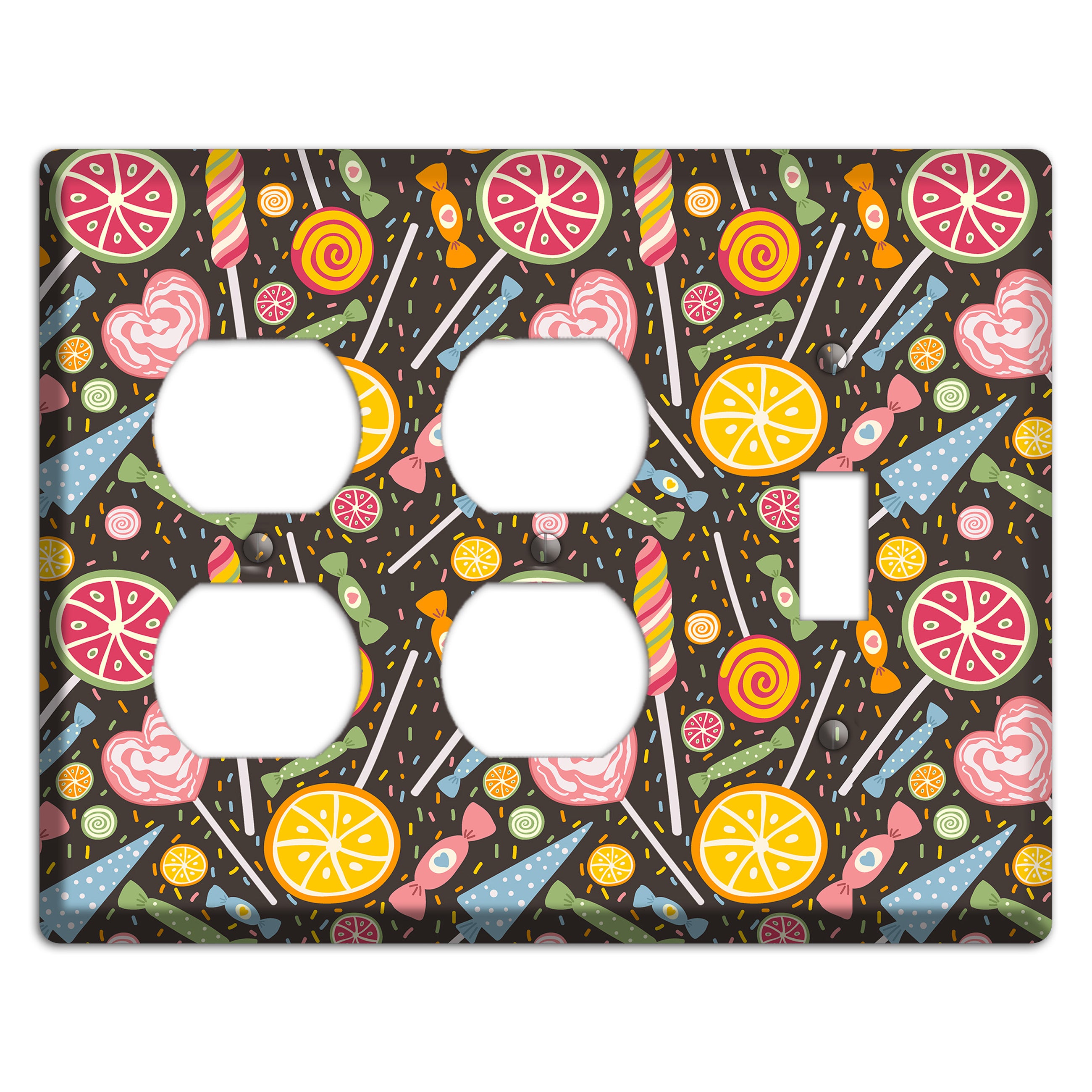 Candy Carnival (Dark) 2 Duplex / Toggle Wallplate