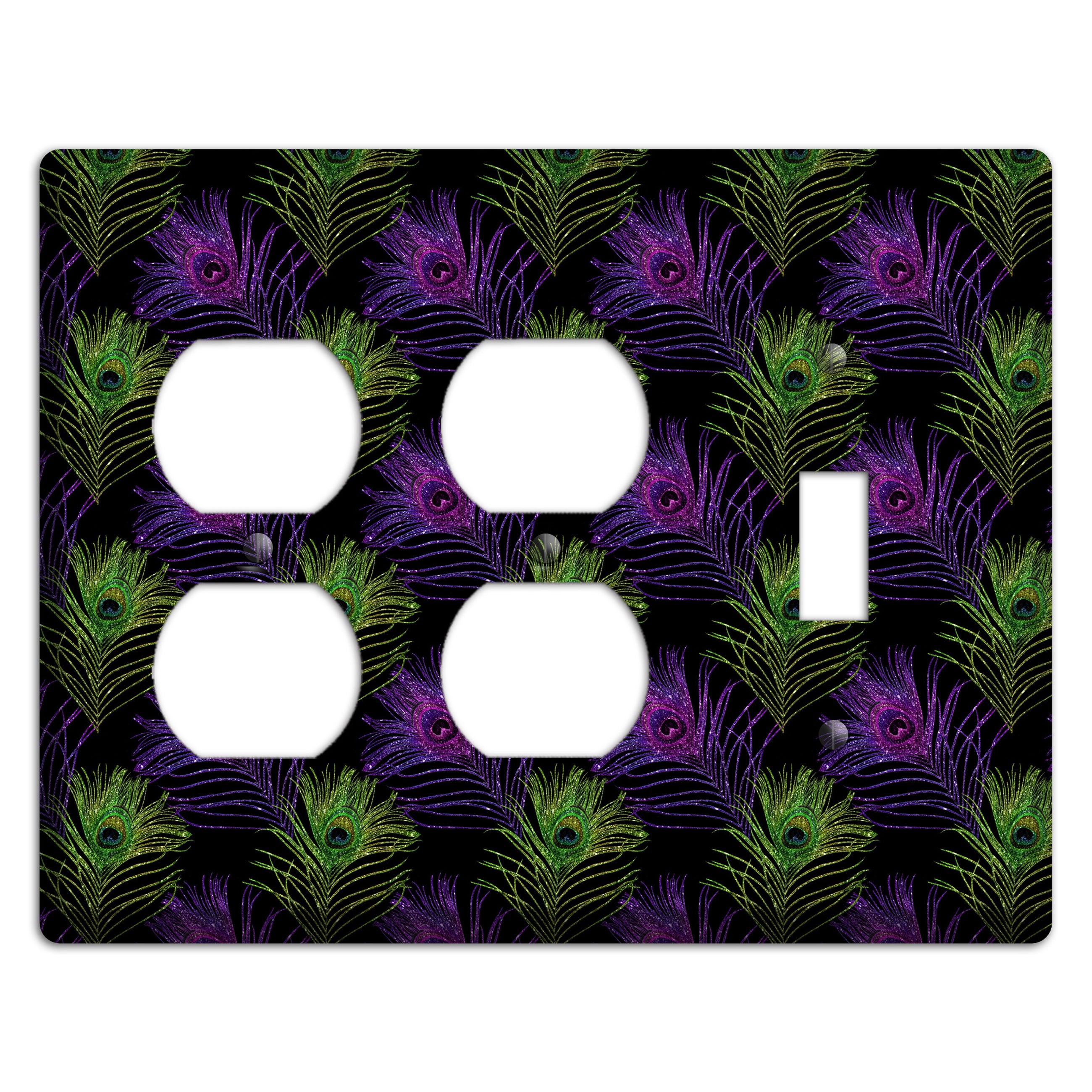 Feathers of the Fête 2 Duplex / Toggle Wallplate