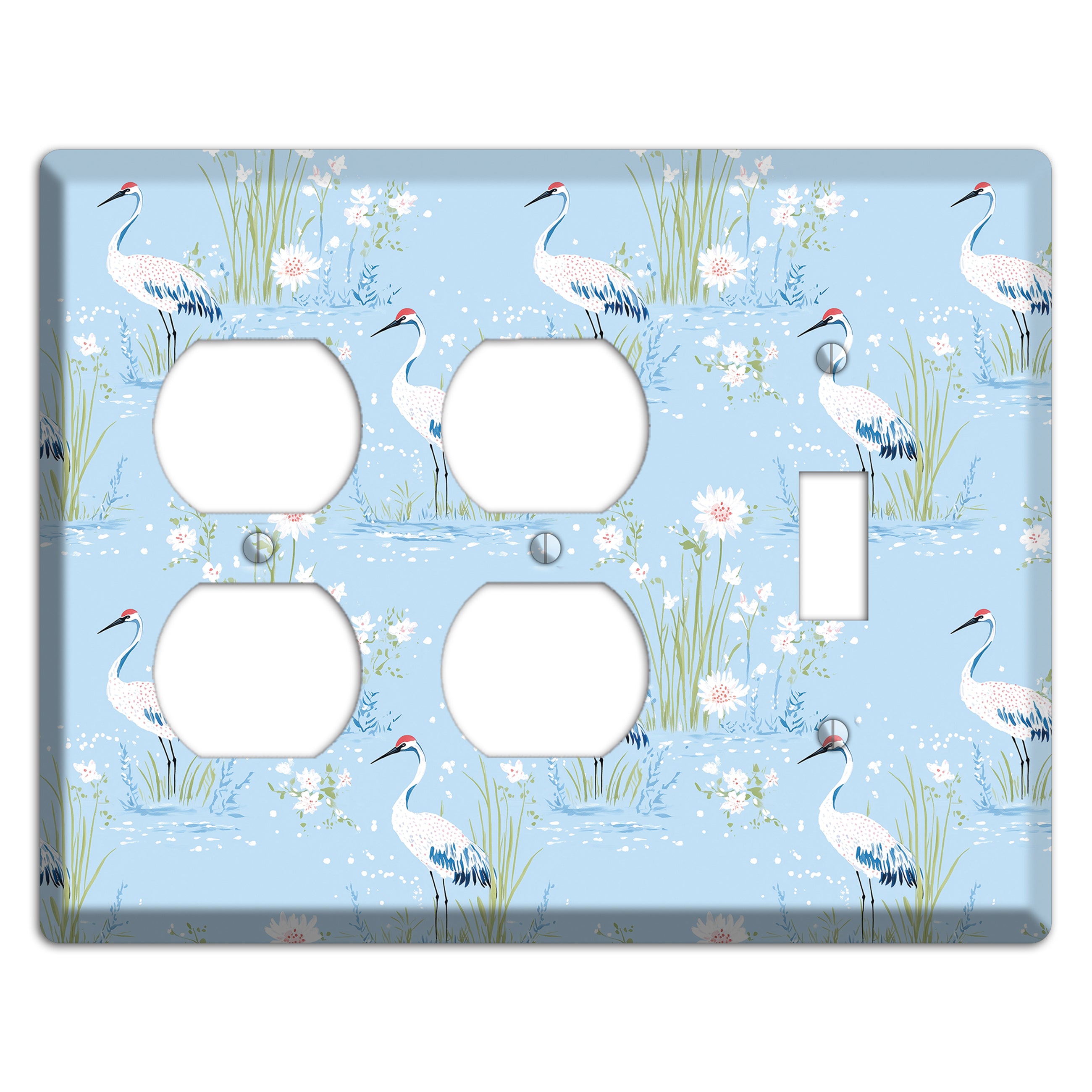 Powder Blue Marsh 2 Duplex / Toggle Wallplate