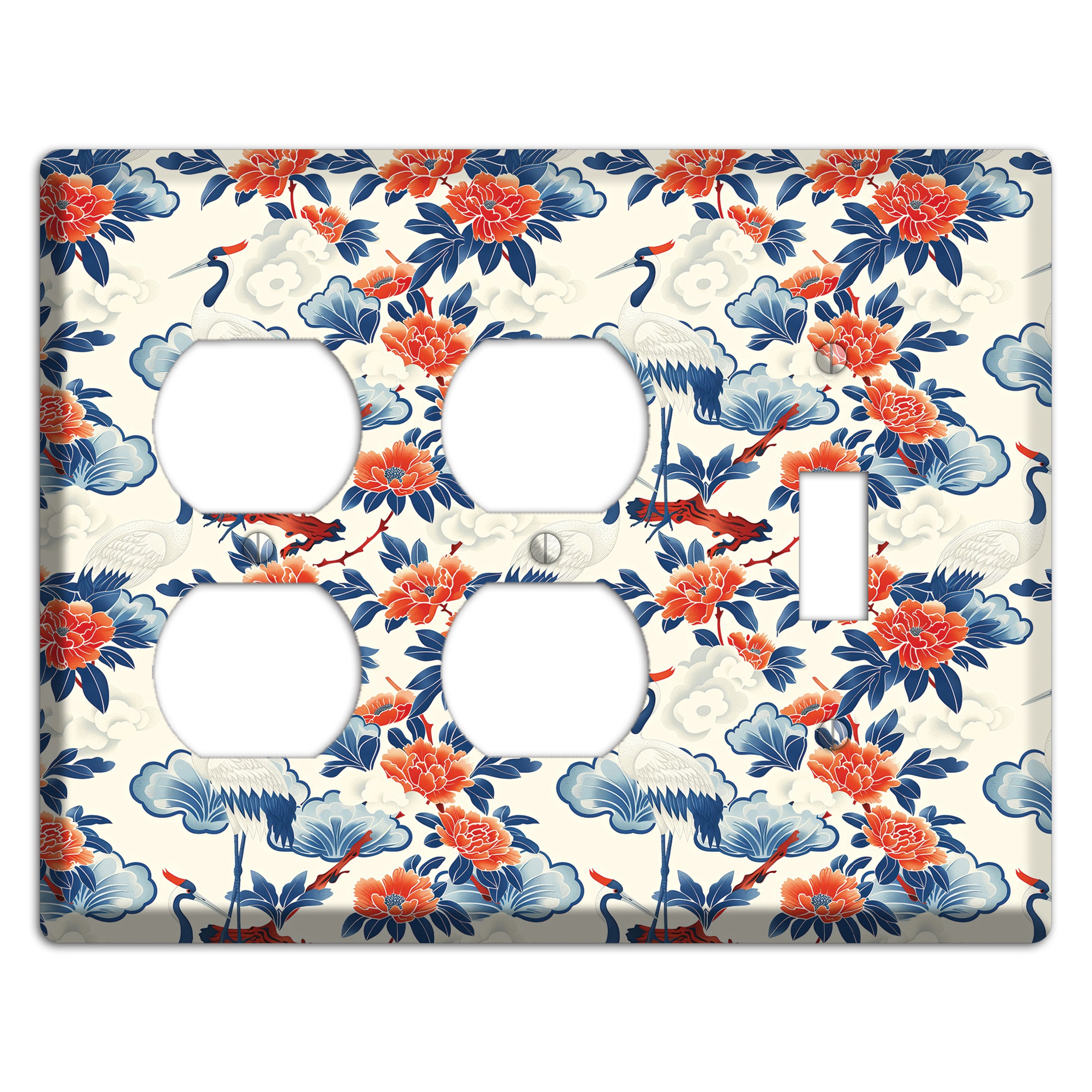 Peony & Crane Fete 2 Duplex / Toggle Wallplate