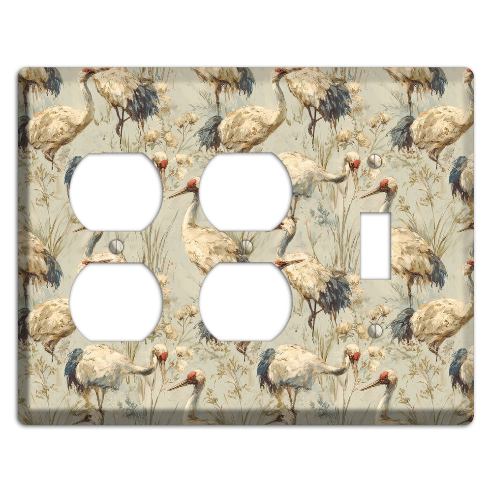 Driftwood Crane Marsh 2 Duplex / Toggle Wallplate