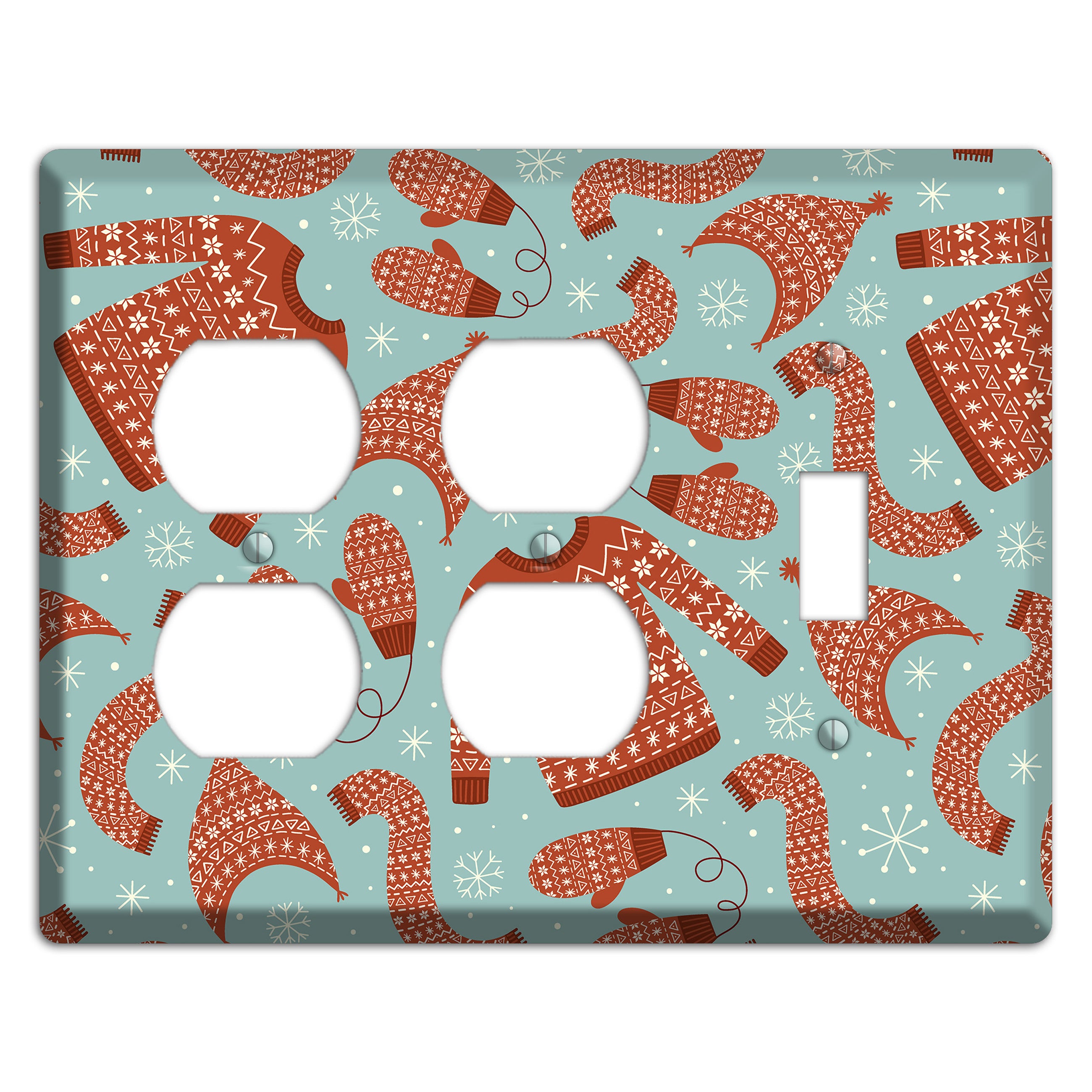 Cozy Knits & Mittens 2 Duplex / Toggle Wallplate