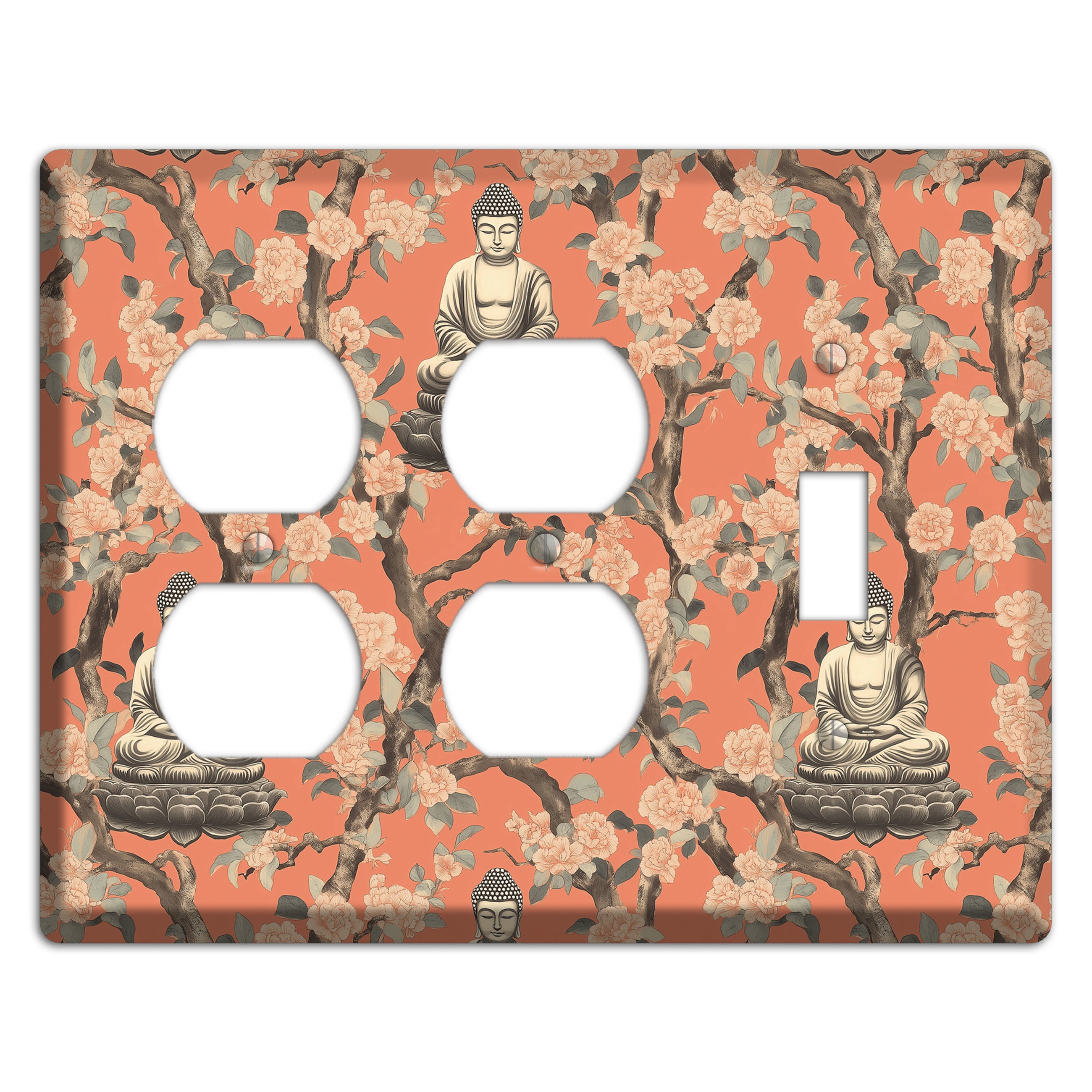 Lotus & Bough 2 Duplex / Toggle Wallplate